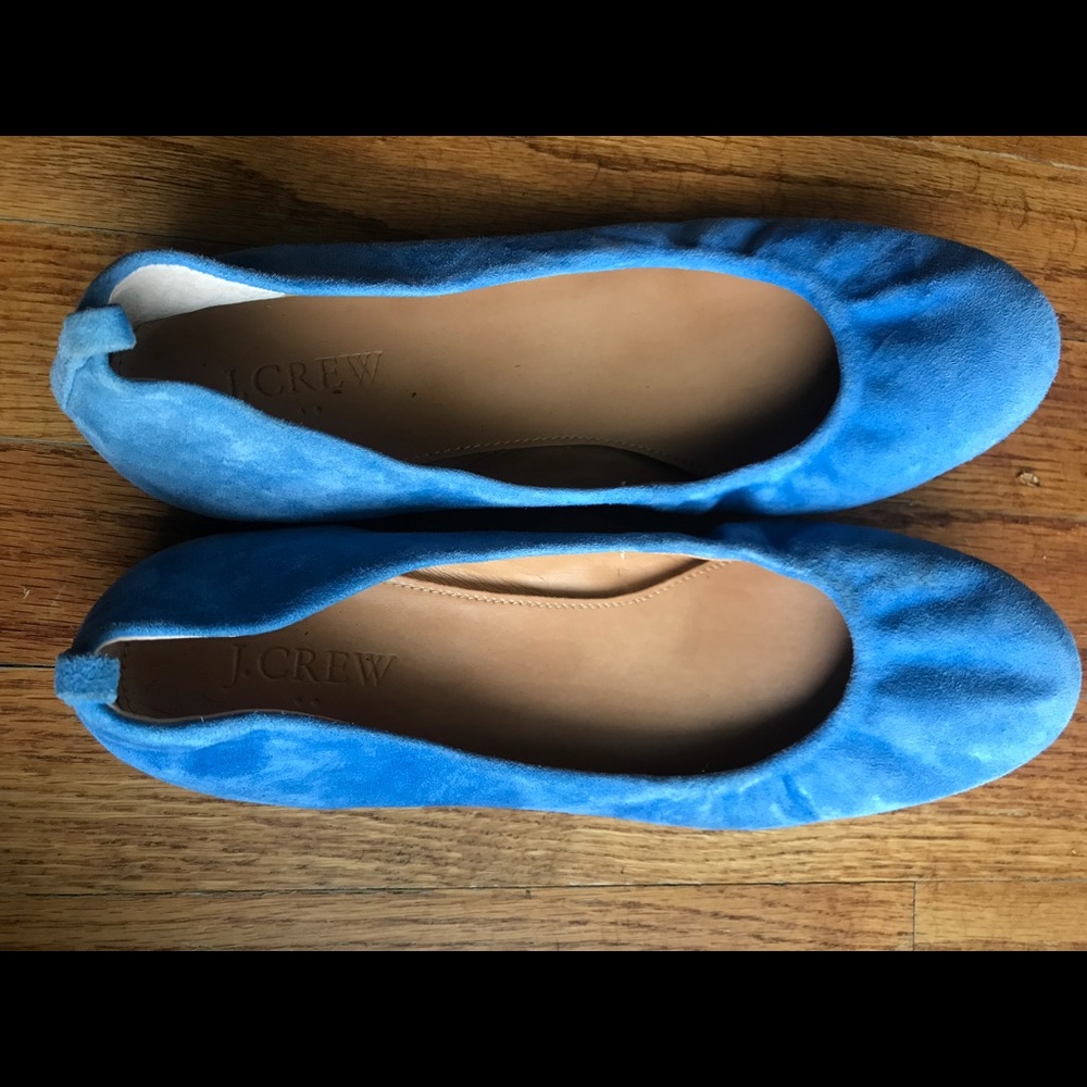 J Crew Blue Suede Flats